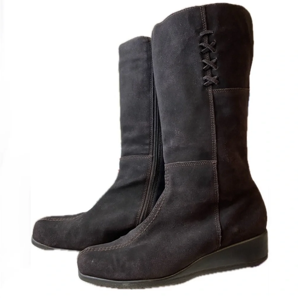 Hillard & Hanson suede Leather women's boots 8.5